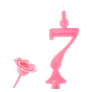 Immagine di CANDELE A NUMERO TW 7 ROSA