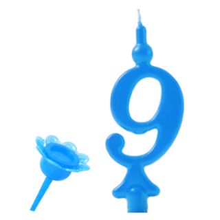 Immagine di CANDELE A NUMERO TW 9 AZZURRE